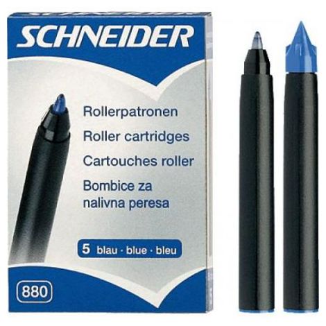 Naboje do pióra kulkowego Schneider, 5szt niebieskie